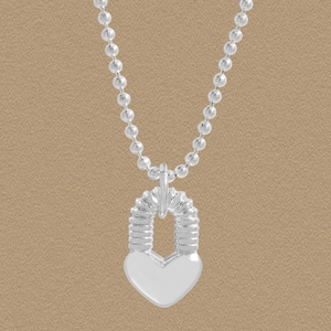 Collier Pendentif Cadenas Coeur en Argent Sterling S925 pour Femme Bijoux Minimalistes Chaîne à Billes Cadeau
