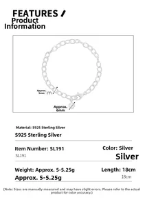 Détails macro du bracelet en argent massif S925 montrant les dimensions et le poids précis