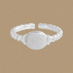 925 Sterling Silver Twisted Ring For Women Minimalist Adjustable Open Ring Frosted Geometric Fashion Jewelry Daily Gift