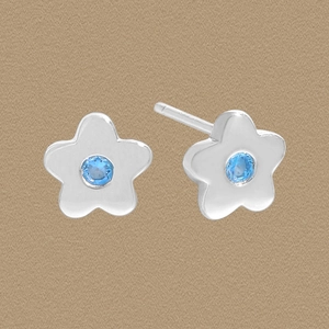 Elegante 925 Sterlingsilber Blumen Ohrstecker Für Damen Blau Strass Eingelegt Botanisch Floral Koreanisch Minimalistisch Schmuck Geschenk