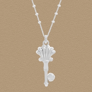 S925 Sterling Silver Shell Key Pendant Necklace For Women Heart Sea Shell Fashion Minimalist Jewelry Anniversary Gift