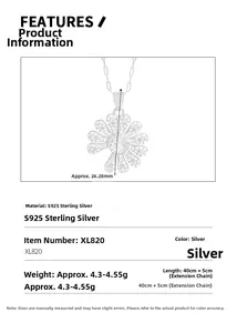 Macro detail of S925 sterling silver daisy pendant with sparkling zirconia inlay