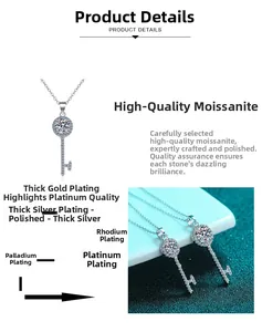 Détail du pendentif clé avec placage multicouche pour un aspect platine élégant