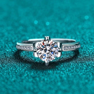 925 Sterling Silver Moissanite Ring For Women Crown Shaped Zirconia Engagement Wedding Luxury Ring Finger Jewelry Gift