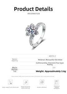 Macro shot of 1ct moissanite ring in 925 silver with floral detail and pavé setting