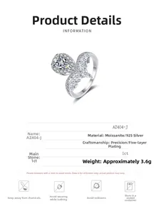 Detailed view of S925 silver ring featuring 1ct pear-cut moissanite and marquise accents