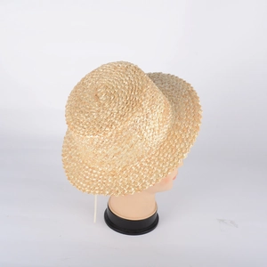 Chapeau canotier classique en paille de blé pour homme avec protection solaire d'été