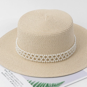 Handmade Artificial Pearl Hat Band Faux Artificial Pearl Beaded Woven Decorative Strap For Women Fedora Jazz Sun Hats Accessory Elegant Style
