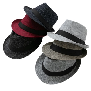 Classic men's wool fedora hats set in six versatile colors for autumn and winter warmth