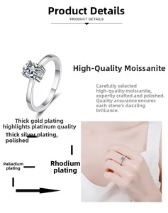 Vista dettagliata dell'anello in moissanite taglio ovale con placcatura multistrato e 4 griffe