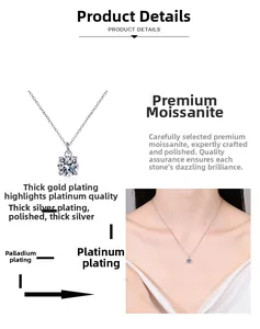 Détail du pendentif en moissanite avec processus de placage multicouche haute qualité