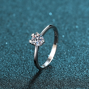 Mignon Bague Moissanite en Bois de Cerf Argent Sterling 925 Minimaliste Zirconia Pour Femmes Bijoux Cadeau