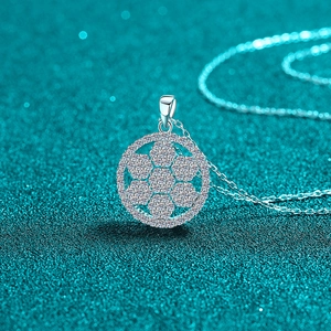 S925 sterling silver moissanite necklace with a sparkling geometric snowflake pendant