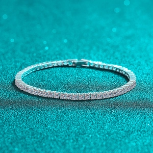 S925 Sterlingsilber Moissanit Tennis Armband Für Damen Luxuriöses Voll Moissanit Eingelegtes Elegantes Armband Hochzeitsschmuck