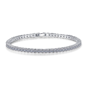Elegantes S925 Sterling Silber Tennisarmband mit brillant geschliffenen Moissaniten