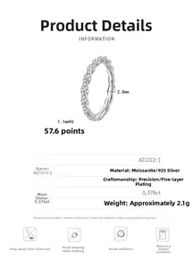 Détail de l'anneau torsadé serti de moissanites 0,576ct sur une bague en argent 925