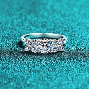 925 Sterling Silver Moissanite Ring For Women Minimalist Personalized Starry Finger Ring Engagement Wedding Jewelry Gift