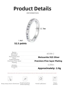 Detailed specs of bamboo style S925 silver ring with moissanite and screw pattern
