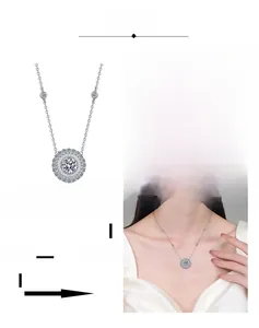 Detailed diagram of S925 sterling silver sunflower moissanite pendant with plating layers