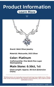 Macro detail of S925 silver deer antler pendant featuring 1.0ct moissanite gemstone