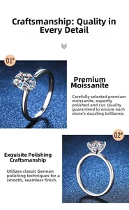 Macro shot of 2 carat moissanite ring showing brilliant fire and six-prong silver setting
