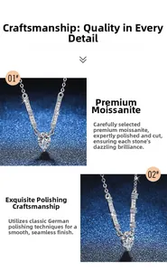 Detailed close-up of 0.8ct pear-cut moissanite pendant with high-precision polishing