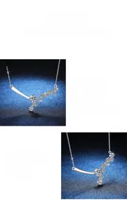 Dettaglio della collana in argento sterling S925 con pendente in moissanite da 1 carato