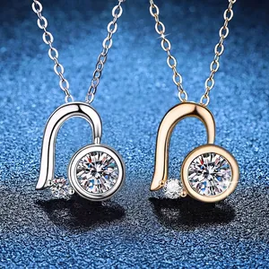 Collier Pendentif Coeur en Argent Sterling S925 et Moissanite Bijoux Élégants pour Femme Mariage Cadeau Saint Valentin