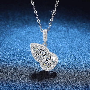 S925 Sterling Silver Moissanite Gourd Pendant Necklace For Women D Color Moissanite Hulu Water Drop Necklace Jewelry Gift