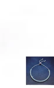 Close-up of polished S925 sterling silver moissanite tennis bracelet with adjustable clasp