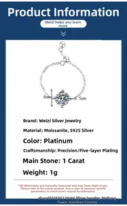 Macro shot of 1 carat moissanite set in s925 silver with five-layer platinum plating
