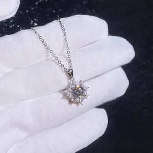 Dreamcatcher starburst necklace with 1-carat moissanite in 925 sterling silver