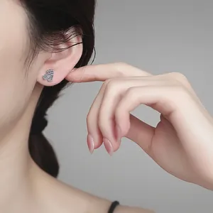Sparkling D color moissanite cluster earrings in s925 sterling silver for women