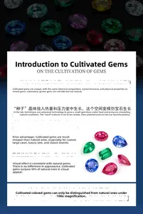 Detailed chart showing physical and chemical properties of lab-grown emeralds and rubies