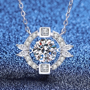 Collana Con Ciondolo Cuore Danzante in Argento Sterling 925 Per Donna Gioielli Girocollo in Zirconia di Lusso Cuore Oceano
