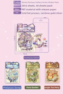 Détail d'autocollants PET avec marquage à froid arc-en-ciel pour scrapbooking et carnets