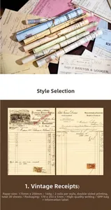 Detailed specs of vintage double-sided legal pad stationery with 175x250mm dimensions