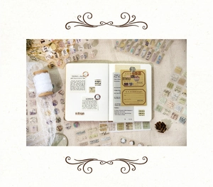 Autocollants vintage pour scrapbooking avec journaux, timbres et cartes pour le bricolage