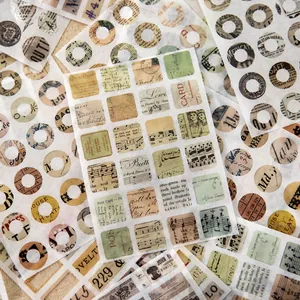 Lot de stickers en papier washi rétro avec motifs de partitions et vieux journaux pour DIY