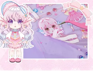 Gros plan d'une pince retirant un autocollant de sirène mignon pour décoration DIY