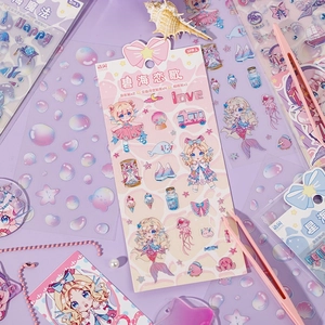 Autocollants PET d'Habillage de Fille d'Anime Mignons Bella Little Cloakroom Bricolage Scrapbooking Journal Autocollants Décoratifs Pour Enfants