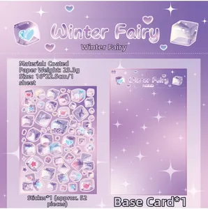 Winter Fairy sticker set on coated paper with 52 pieces in dreamy purple hues