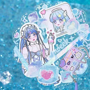 Winter Fairy series laser glitter decorative stickers for DIY scrapbooking and crafts