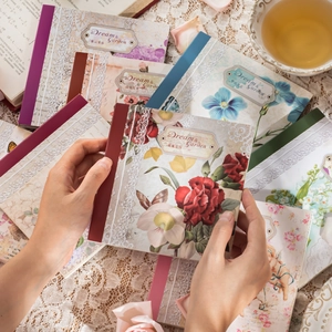 Dream Garden vintage διακοσμητικό χαρτί με δαντέλα για DIY scrapbooking και journaling