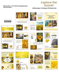 Makro-Detail von Sunset Series Scrapbooking-Papier mit 10 Vintage-Fotografie-Designs