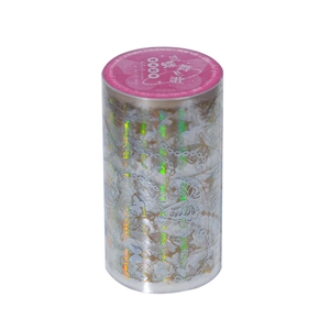Colorful glass PET tape with laser silver butterfly and bead chain patterns for journaling