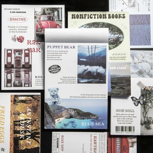 Ästhetisches Vintage Schreibpapier Notizblock Set Koreanischer Stil Dekoratives Scrapbooking Material Papier Für DIY Journaling Homedekor