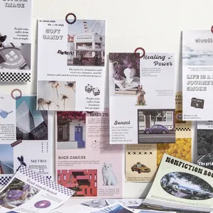Retro Trauminsel Notizblock und Collage Karten Set für Scrapbooking im koreanischen Stil