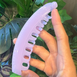 Barrette banane lavande élégante pour queue de cheval haute, accessoire cheveux couleur gelée