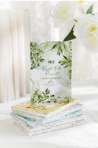 Close-up of vintage floral notebooks from the Colorful Floral Series with retro collage art